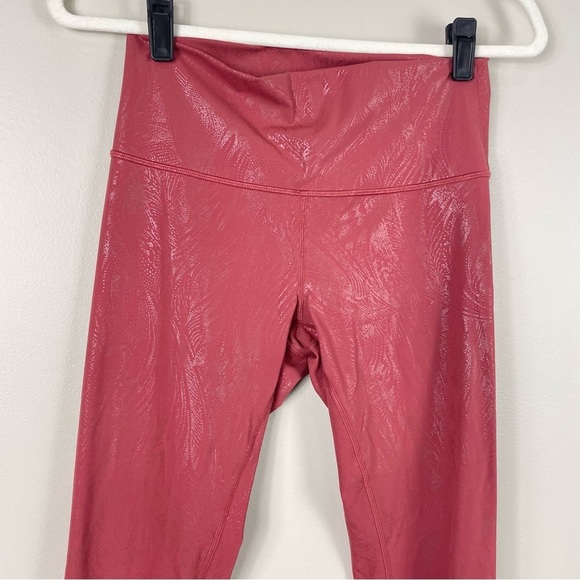 Lululemon Wunder Under High-Rise Tight 28" Shine Womens 8 W5CVZS Pink Foil - Picture 3 of 6